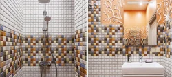 Mozaik plitələrlə kiçik küvet üçün vanna otağı dizaynı