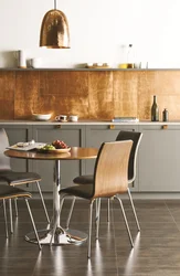 Copper kitchen in the interior
