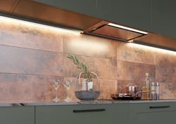 Copper kitchen in the interior