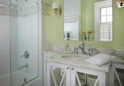 Bathroom design pistachio color