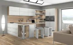 Kitchen natural oak in the interior