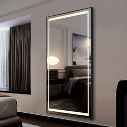 Bedroom Design With Illuminated Mirror