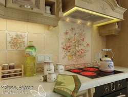 Плитаҳои услуби Provence барои ошхона дар акси пешдоман