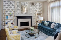 Fashionable wallpaper for living room interior design