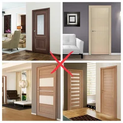 Doors of different colors in the interior of the apartment