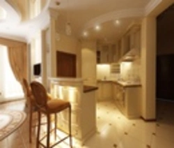 Three-room kitchen photo