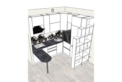 Kitchen Design 9 Sq M With A Bar Counter