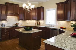 Walnut kitchen in the interior