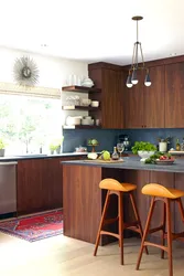 Walnut Kitchen In The Interior