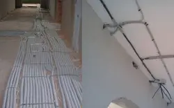 Shift bo'ylab kvartirada elektr simlarining fotosurati