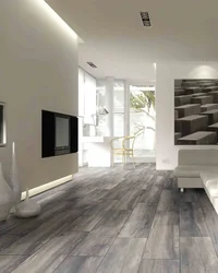 Interior with laminate flooring in the living room