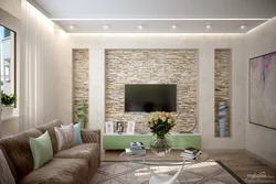 Stone Wall Design Living Room