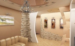 Stone Wall Design Living Room