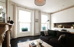 Apartment interior with 3 windows