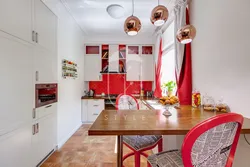 Фото интерьеров красной кухни квартир