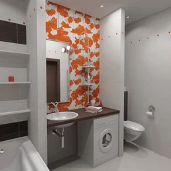 How to combine a bath in Khrushchev interior photo