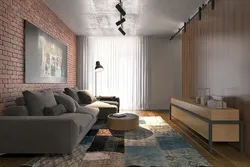 Oddiy kvartira fotosuratidagi loft uslubidagi xona