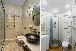 Bathroom with shower in a panel house design