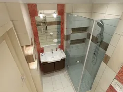 Ванная пакой з душавой у панэльным доме дызайн