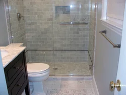 Bathroom with shower in a panel house design