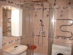 Bathroom with shower in a panel house design