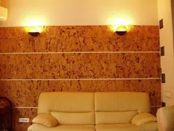 Стена кухни из пробки фото