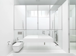Photo full wall mirror bath