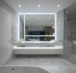 Photo Full Wall Mirror Bath