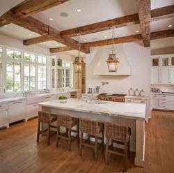 Wooden kitchen design ceilings photo
