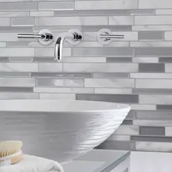 Self-Adhesive Panels In The Bathroom Photo