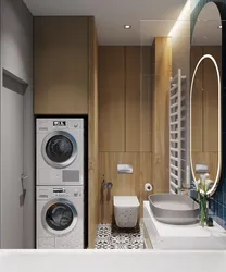 Bath with dryer and washing machine photo