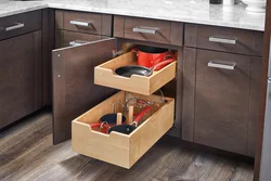 Drawers in the kitchen interior photo