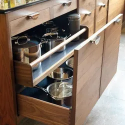 Drawers in the kitchen interior photo