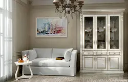 Гостиная шкаф классика фото