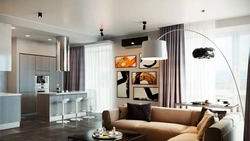 Apartment design 35 sq.m. with kitchen