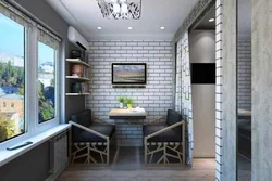 Studio design 24 sq.m. with loggia