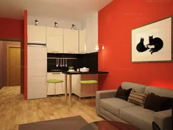 Kitchen Design In Studio 23 Sq.M.