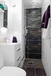 Bathroom design without bathtub and shower