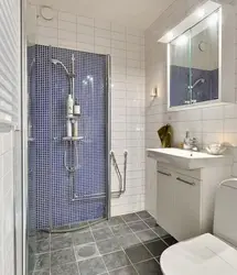 Bathroom design without bathtub and shower