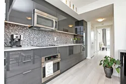 Kitchen gray metallic interior