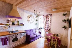 Interior of kitchen and children's room in the house