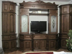 Living rooms made of solid wood photos