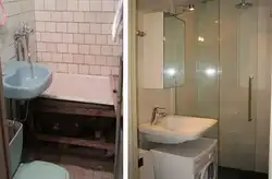 Hammom dush idishni Xrushchev fotosurati bilan birlashtirilgan hojatxona