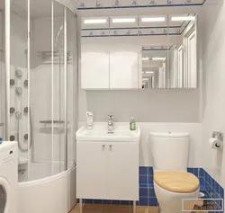 Toilet combined with bathtub shower cabin Khrushchev photo