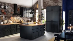 Black kitchen loft photos