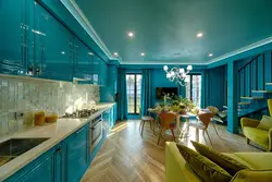 Sea ​​green kitchen design photo