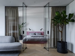 Bedroom behind glass photo