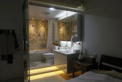 Bedroom behind glass photo