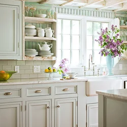 Kitchen color in Provence style photo