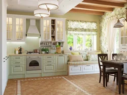 Kitchen color in Provence style photo
